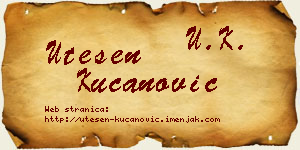 Utešen Kucanović vizit kartica